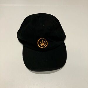 Black Cap with Gold Embroidery